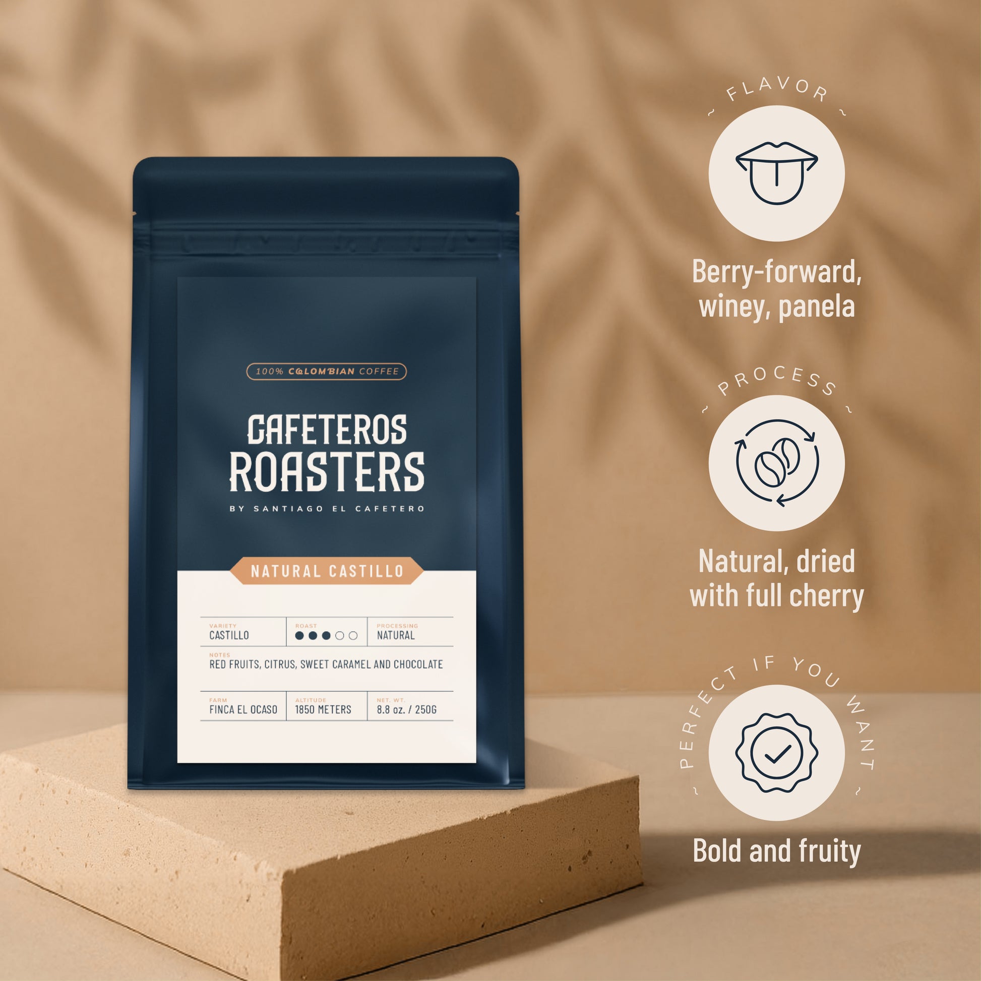 Castillo Natural coffee cup – natural process single-origin Colombian specialty