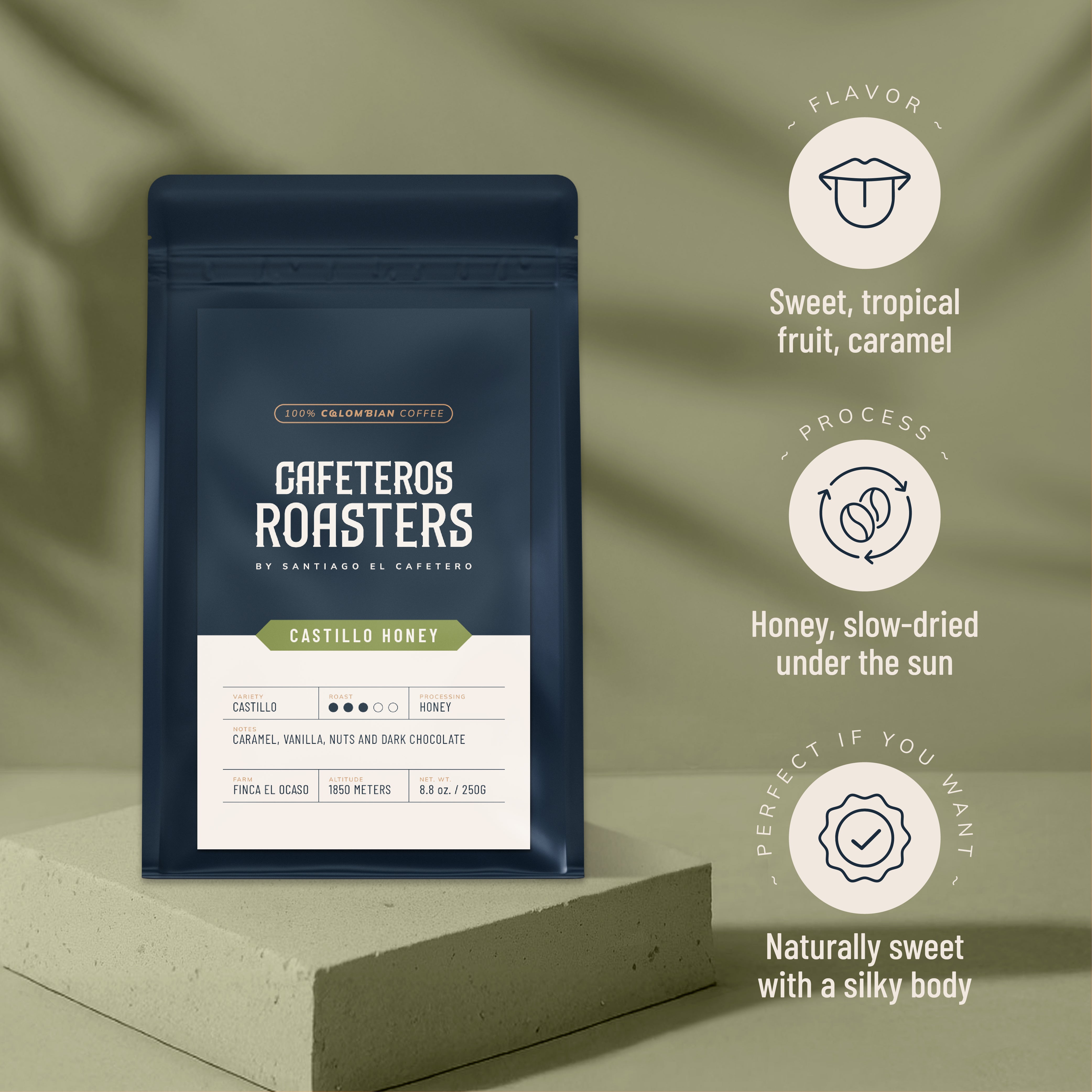 Castillo Honey – Colombian Honey Process Coffee | Cafeteros Roasters
