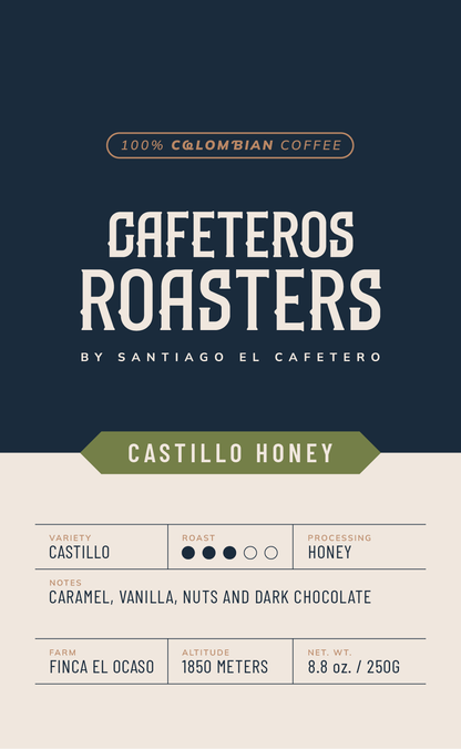 Castillo Honey coffee brewed in cup – honey process Colombian coffee from Quindío